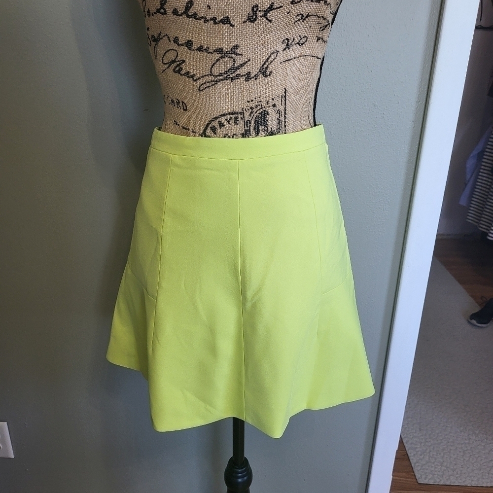 J. Crew Lime Green 03394 Mini Skirt